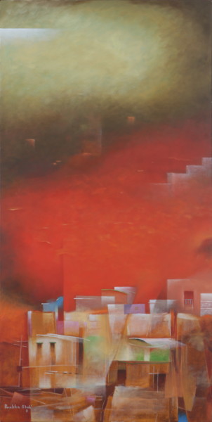 Painting titled "Colour My Mind" by Prabha Shah, Original Artwork