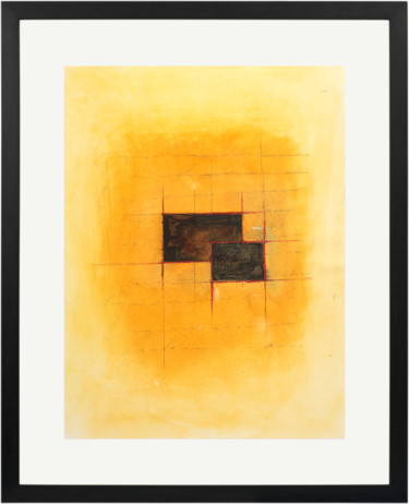 Painting titled ""Corner Sheet"" by David Har-Zion, Original Artwork, Watercolor Mounted on Other rigid panel