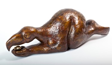 Скульптура под названием "Birdman of Orongo" - Pierre Racine, Подлинное произведение искусства, Бронза