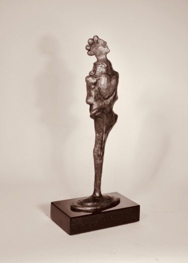 Escultura intitulada "Woman with Child" por Pierre Racine, Obras de arte originais, Bronze