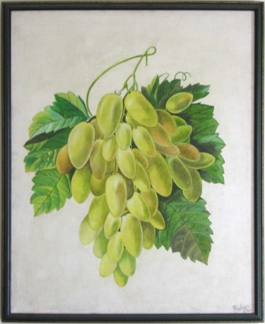 Painting titled "Grapes" by Pradeep Kumar, Original Artwork, Oil