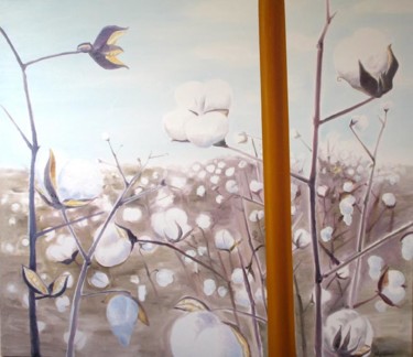 Pintura intitulada "04-cotton-field.jpg" por Artist, Obras de arte originais