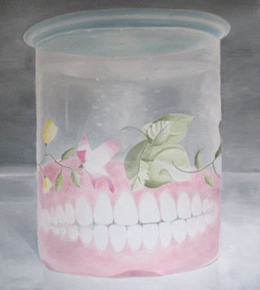Painting titled "Resting Teeth" by Artist, Original Artwork, Oil