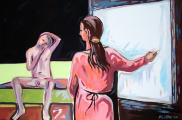 Картина под названием "Round about midnight" - Rita Pranca, Подлинное произведение искусства, Акрил