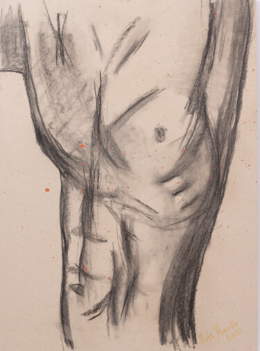 Dessin intitulée "Body study of male…" par Rita Pranca, Œuvre d'art originale, Craie