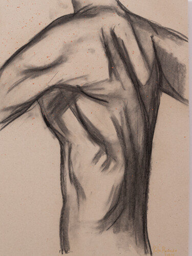 Dessin intitulée "Body study of male…" par Rita Pranca, Œuvre d'art originale, Craie