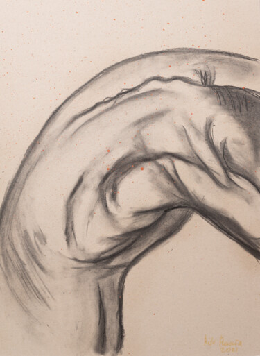 "Body study of male…" başlıklı Resim Rita Pranca tarafından, Orijinal sanat, Tebeşir