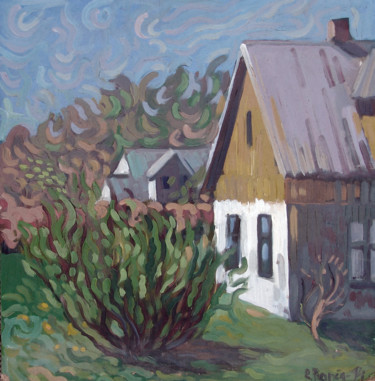 Peinture intitulée "Dzintari house in S…" par Rita Pranca, Œuvre d'art originale, Huile