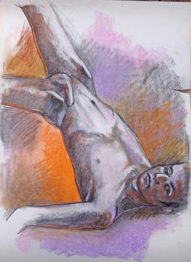 Pittura intitolato "Study of Icarus" da Rita Pranca, Opera d'arte originale, Pastello