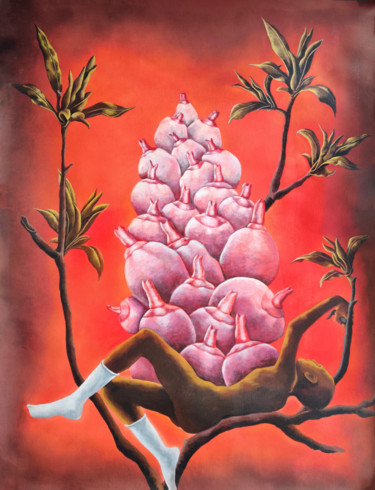 Pintura intitulada "Untitled" por Prashant Salvi, Obras de arte originais, Aquarela