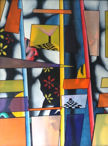 Peinture intitulée "Colorful World-01" par Prashant Sharma, Œuvre d'art originale, Acrylique Monté sur Châssis en bois
