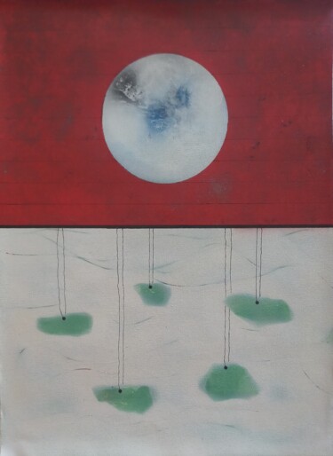 Painting titled "Hanging Rocks" by Prashant Sharma, Original Artwork, Spray paint Mounted on Wood Stretcher frame