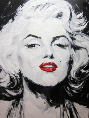 Painting titled "Marilyne" by Anna Prasolova, Original Artwork, Oil