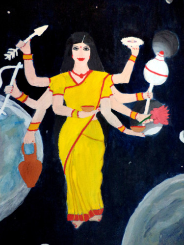 Painting titled "Kushmanda" by Pratyasha, Original Artwork, Oil