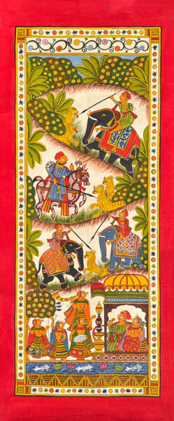 Schilderij getiteld "King 1" door Praveen Joshi, Origineel Kunstwerk, pigmenten