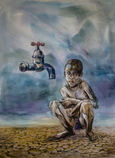 Pintura intitulada "Our Legacy" por Prem Chokli, Obras de arte originais, Aquarela