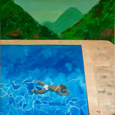 Peinture intitulée "Dream Swim" par Xav Premier, Œuvre d'art originale, Acrylique