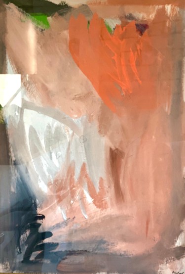 Peinture intitulée "Stranger Orange" par Xav Premier, Œuvre d'art originale, Acrylique