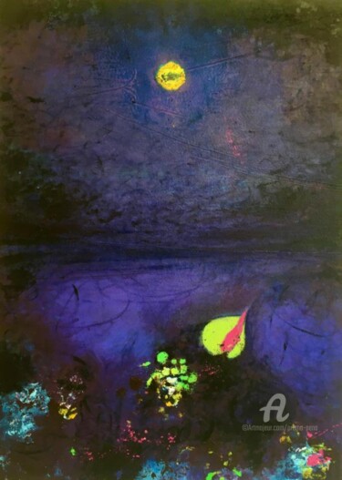 Pintura titulada "Reflejos del lago C…" por Premo Peña, Obra de arte original, Oleo