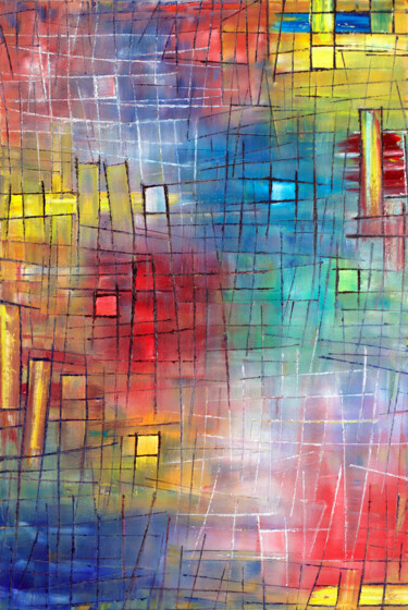 Malerei mit dem Titel ""Windows Of Opportu…" von Preston M. Smith (PMS), Original-Kunstwerk, Öl