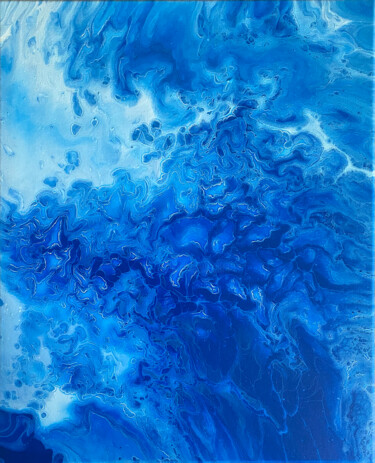 Painting titled "Water Splitting 2" by Preston M. Smith (PMS), Original Artwork, Acrylic