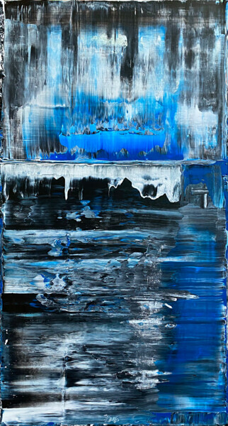 Peinture intitulée "Black Ice" par Preston M. Smith (PMS), Œuvre d'art originale, Acrylique