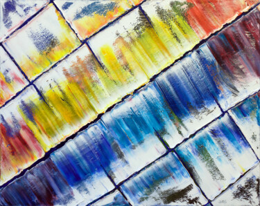 Schilderij getiteld "Color Chasm" door Preston M. Smith (PMS), Origineel Kunstwerk, Olie