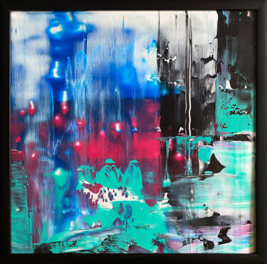 Schilderij getiteld "Tokyo City Lights" door Preston M. Smith (PMS), Origineel Kunstwerk, Acryl