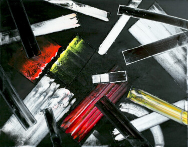 Картина под названием "Violence In Velvet" - Preston M. Smith (PMS), Подлинное произведение искусства, Масло