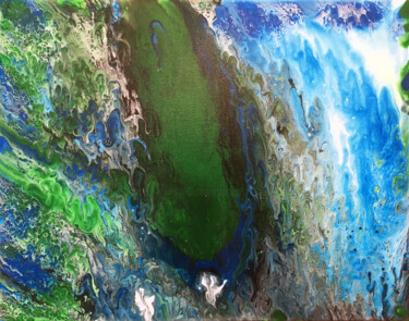 Peinture intitulée "Under Waterfall" par Preston M. Smith (PMS), Œuvre d'art originale, Acrylique