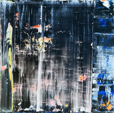 Peinture intitulée "Black and Blue With…" par Preston M. Smith (PMS), Œuvre d'art originale, Acrylique