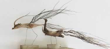 雕塑 标题为“Birds Are Gonna Fly…” 由Woods By Grace, 原创艺术品, 木