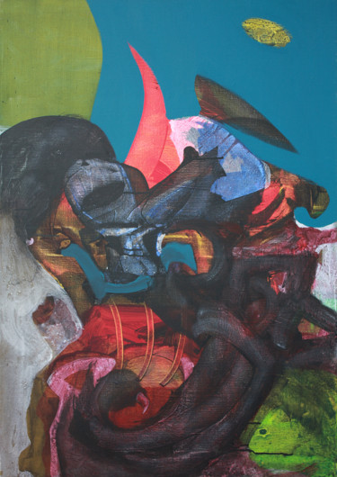 Malerei mit dem Titel "Don Quixote" von Pribi, Original-Kunstwerk, Acryl