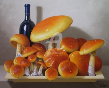 Pintura titulada "hongos" por Prieto, Obra de arte original