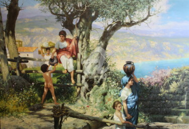 Painting titled "Rome. Village" by Vadim Prikota, Original Artwork