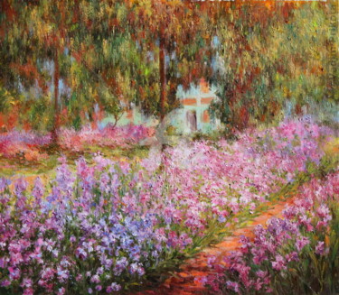 Painting titled "The Artist's Garden…" by Vadim Prikota, Original Artwork, Oil