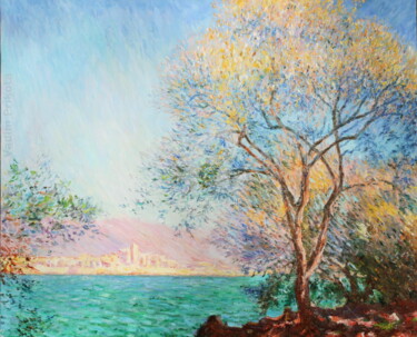 Painting titled "Morning at Antibes" by Vadim Prikota, Original Artwork, Oil