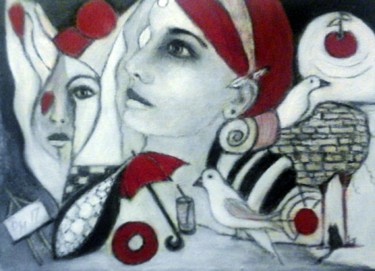 Malerei mit dem Titel "Surreal 45" von Barbaram, Original-Kunstwerk, Acryl