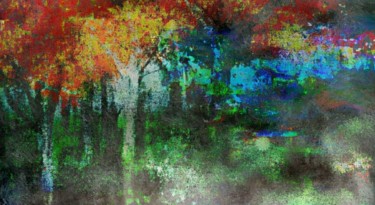 Digitale Kunst mit dem Titel "Es ist Herbst" von Barbaram, Original-Kunstwerk, Digitale Malerei