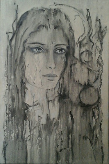 Malerei mit dem Titel "Clara" von Barbaram, Original-Kunstwerk, Acryl