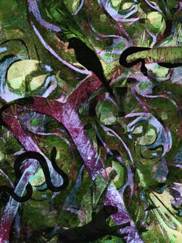 Digitale Kunst mit dem Titel "No 140 (Jungle II)" von Barbaram, Original-Kunstwerk, Digitale Malerei