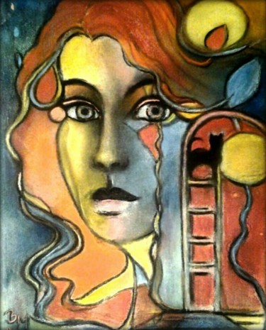 Painting titled "oT" by Barbaram, Original Artwork, Pastel