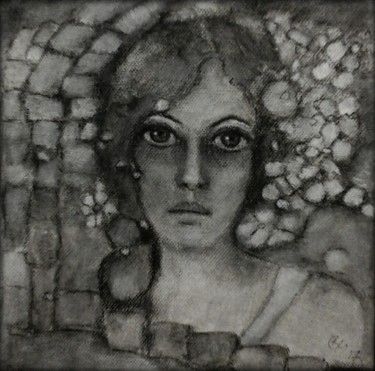 Malerei mit dem Titel "Yasmina" von Barbaram, Original-Kunstwerk, Acryl