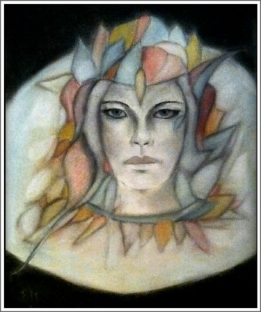 Malerei mit dem Titel "Zoula" von Barbaram, Original-Kunstwerk, Pastell