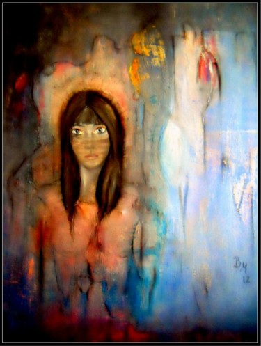 Malerei mit dem Titel "Trapped" von Barbaram, Original-Kunstwerk, Acryl