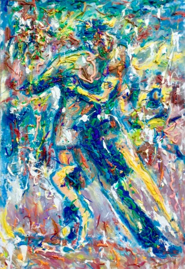 Peinture intitulée "Tango argentino" par Primo Canepari, Œuvre d'art originale, Huile
