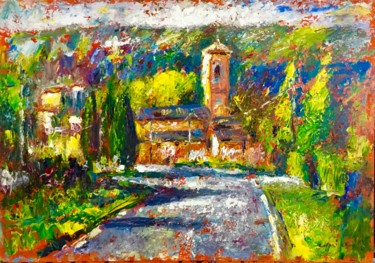 Painting titled "Carpinete" by Primo Canepari, Original Artwork, Acrylic