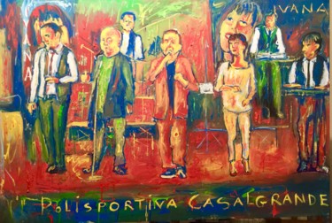 Pintura intitulada "Polisportiva Casalg…" por Primo Canepari, Obras de arte originais, Tinta de esmalte