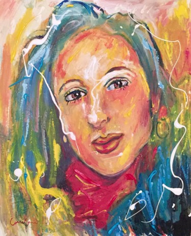 Pintura intitulada "ragazza" por Primo Canepari, Obras de arte originais, Acrílico