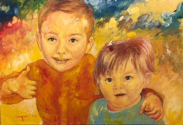 Pintura titulada "Bambini" por Primo Canepari, Obra de arte original, Acrílico